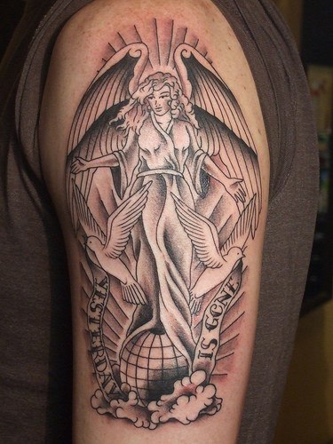 A baby angel tattoo is another name for a cherub tattoo Angel tattoos are