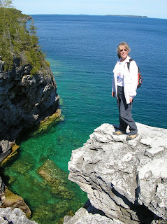 Janie hiking the Bruce Trail.  Photograph by Brian Quinn.