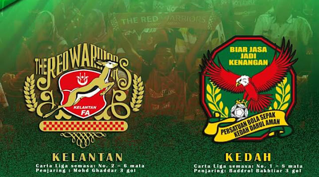 Live Streaming Keputusan Kelantan vs Kedah 18 Feb 2017