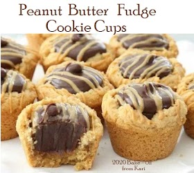 Mini Peanut Butter Fudge Cookie Cups