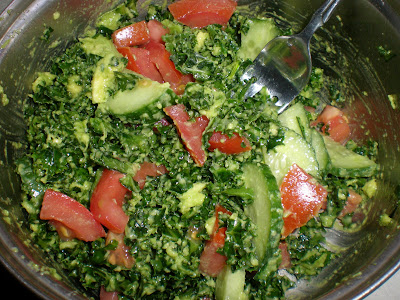 kale avocado tomato cucumbers summer staple