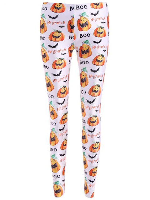 Bat Halloween Print Leggings