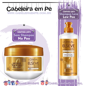 Óleo Extraordinário Cachos - Elseve (Máscara No Poo e Creme para pentear Low Poo)