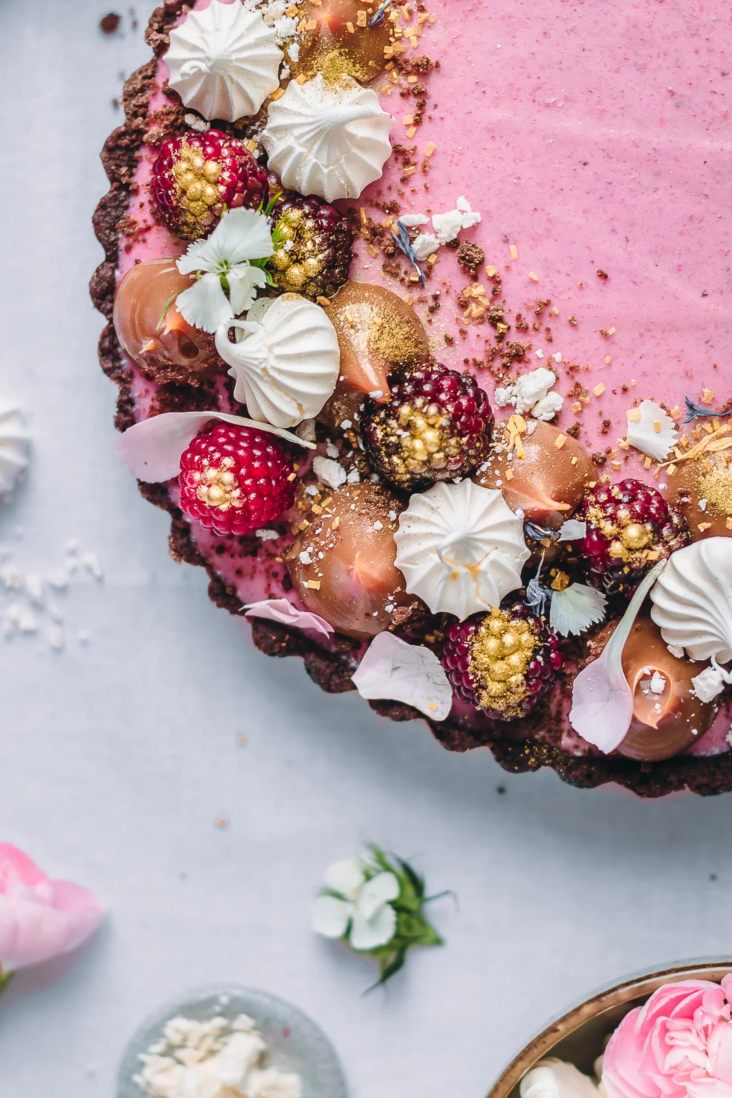 Chocolate and Creamy Blackberry tart