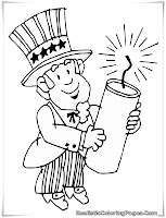 4th july fireworks coloring pages kids