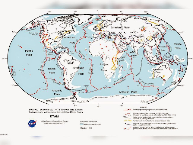 Earthquake Fault Lines World Map