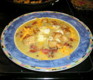 La Gringa's baked potato soup