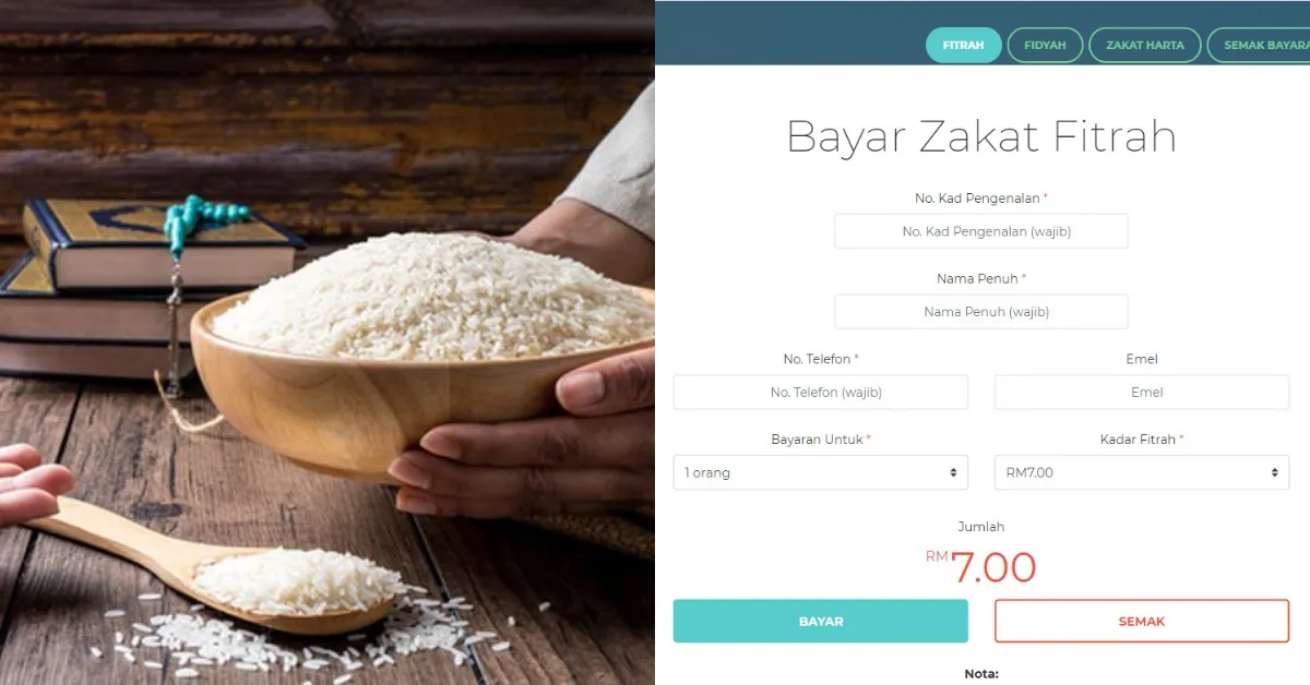 Zakat Fitrah 2021 Semak Kadar Bayar Secara Online Mengikut Negeri