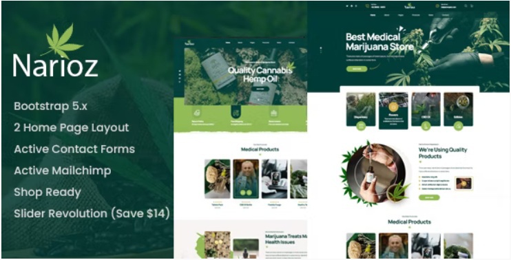 Best Cannabis & Marijuana HTML Template