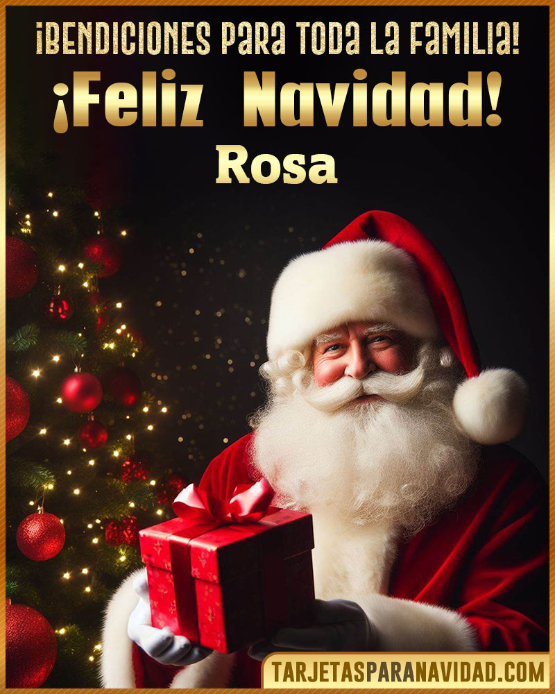 Tarjetas de Papá Noel para Rosa