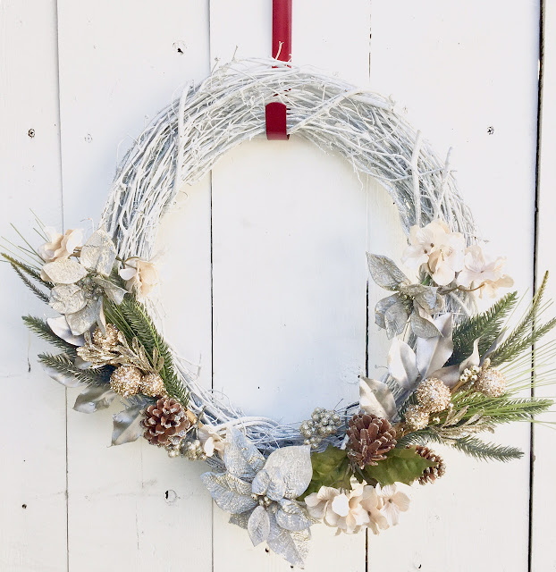 White DIY Christmas Wreath