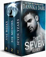 Seven Series bundle cover of a good looking man giving the lens a cocky grin. Overall color of image is blue with the man black-and-white.