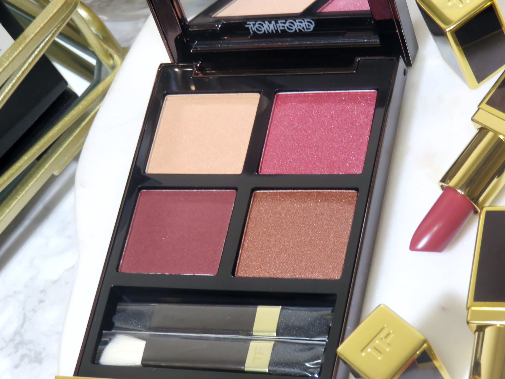 Tom Ford Burnished Amber Eye Color Quad Review and Swatches