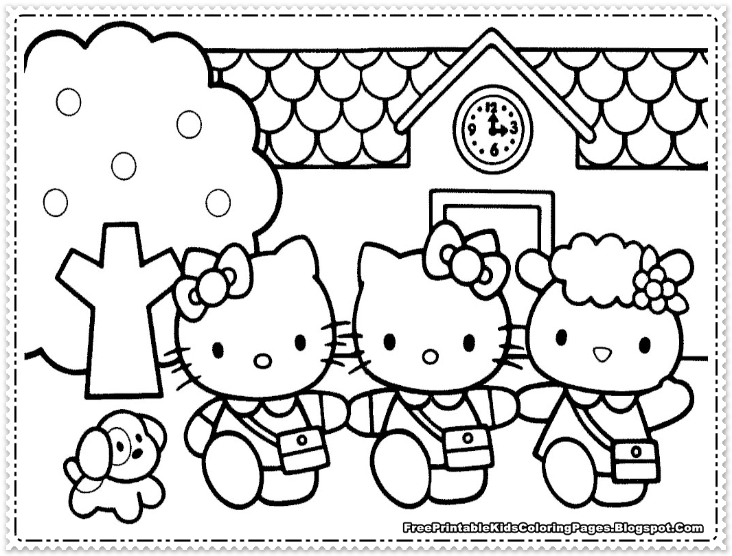 Hello Kitty Coloring Pages For Girls - Free Printable Kids 