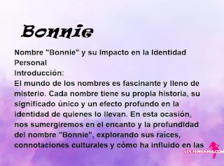 significado del nombre Bonnie