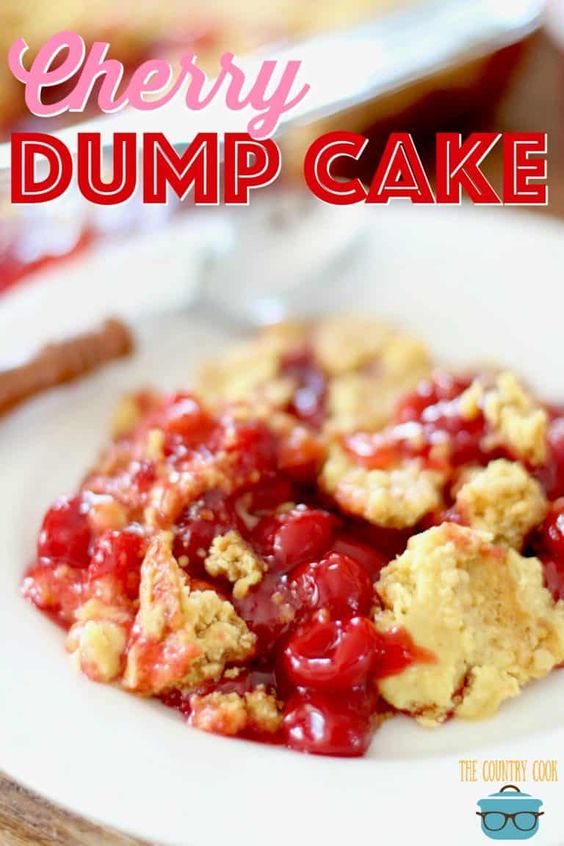 Easy Cherry Dump Cake recipe from The Country Cook