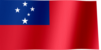 The waving flag of Samoa (Animated GIF)