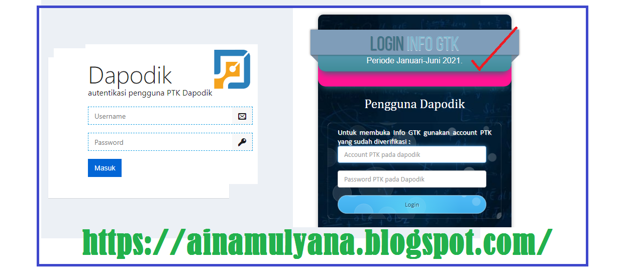  dengan menggunakan gunakan account PTK yang sudah diverifikasi CARA CEK INFO GTK 2021 