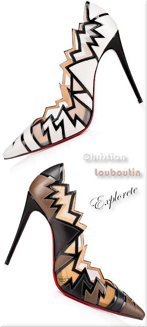 ♦Christian Louboutin white & brown Explorete pumps #christianlouboutin #shoes #louboutinworld #brilliantluxury