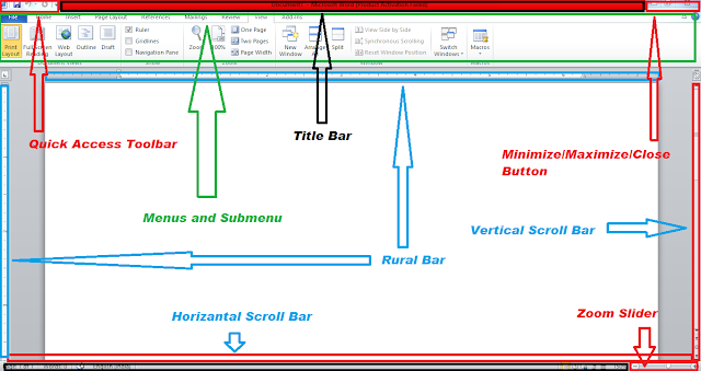 Microsoft Office Word Different Bars