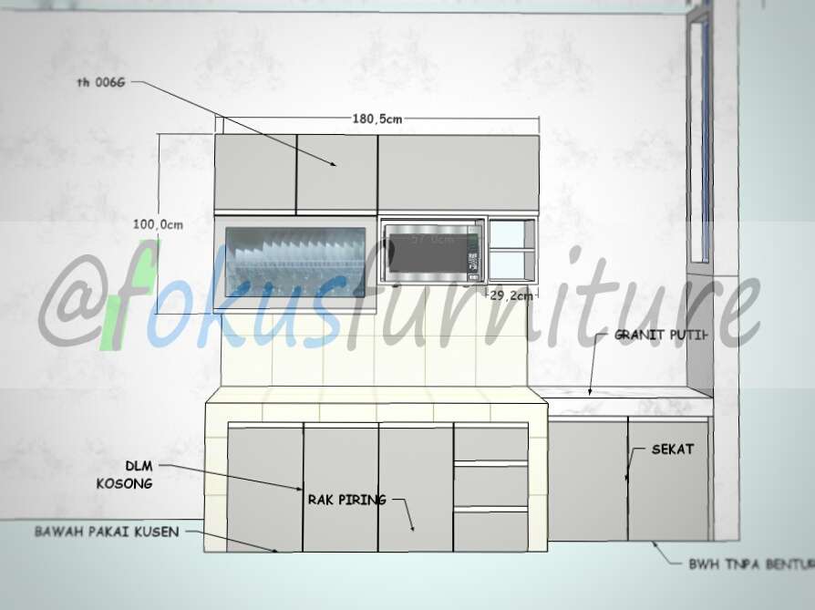 44 Ukuran Rak Piring  Kitchen Set Bawah Ide Terpopuler 