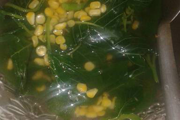 sayur bayam jagung