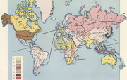 Mapa de la Europa y el mundo en 1914