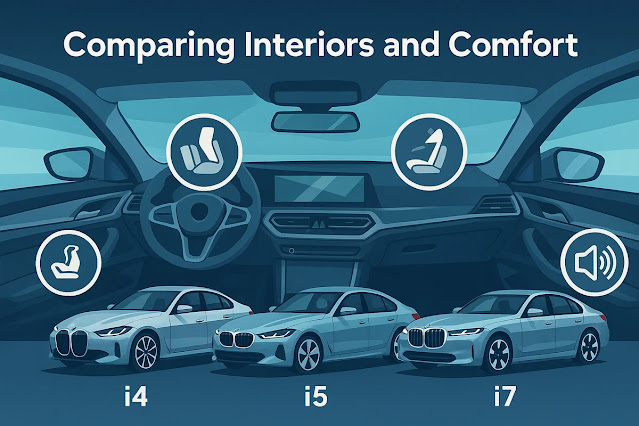 BMW i4・i5・i7の内装と快適性を比較