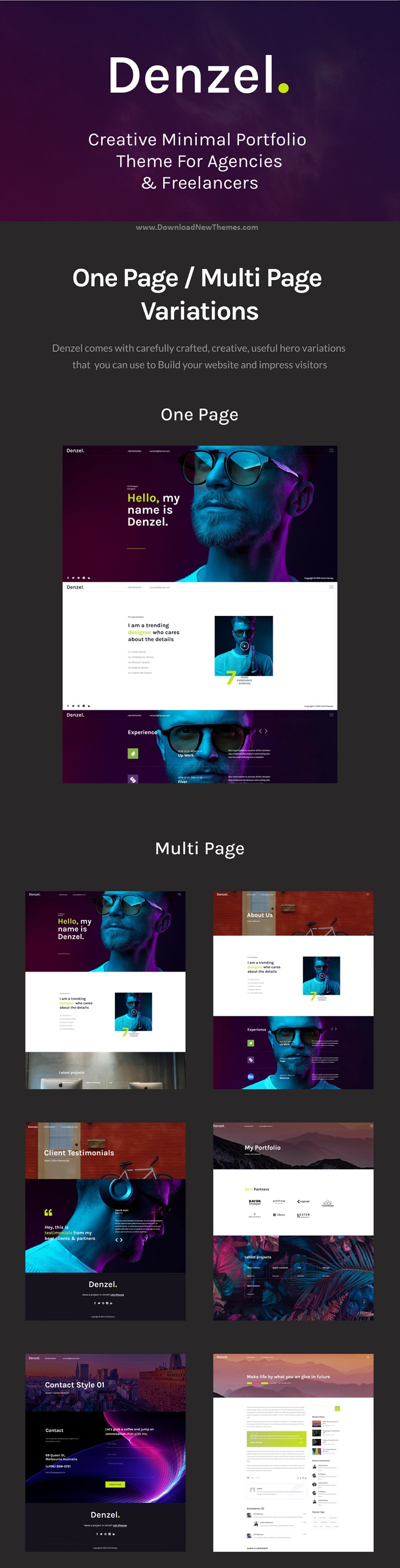 Creative Minimal Portfolio WordPress Theme