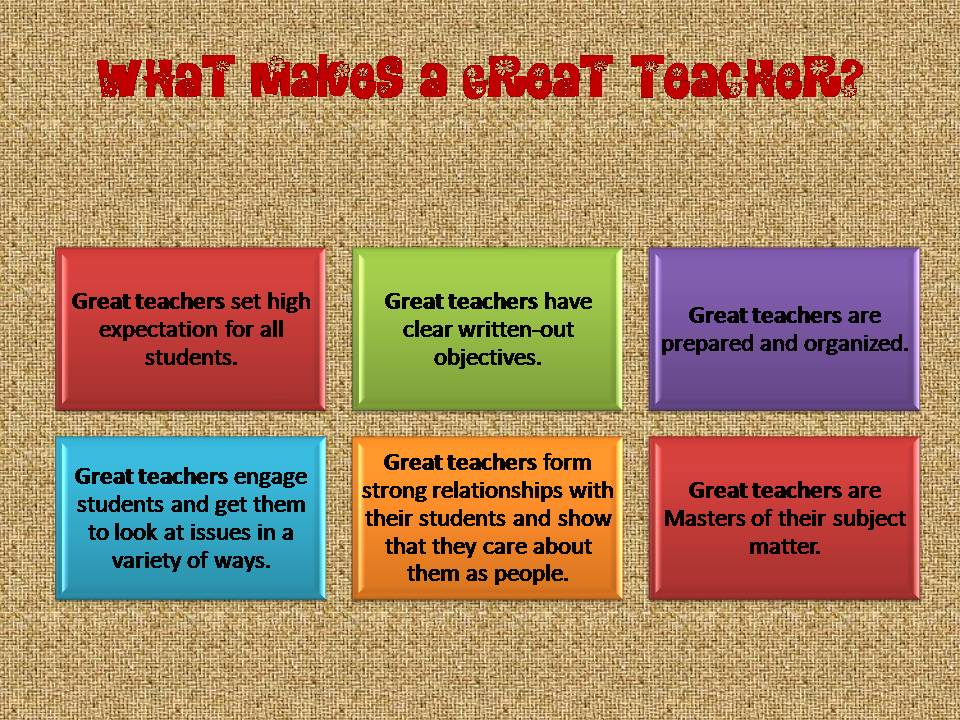 World Of Knowledge.: What makes a great teacher?