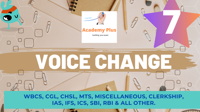 Voice Change set -7 , Interrogative sentence for competitive exams