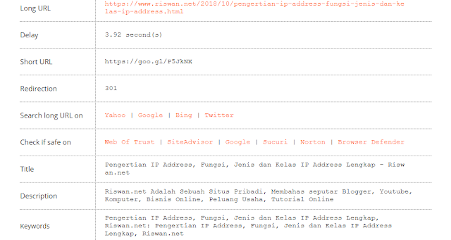Cara Melihat Link Asli dari URL Yang Dipendekkan