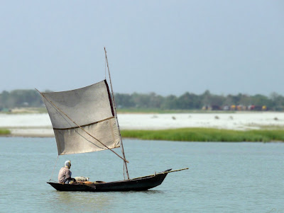 A boat in Padma River, Bangladesh