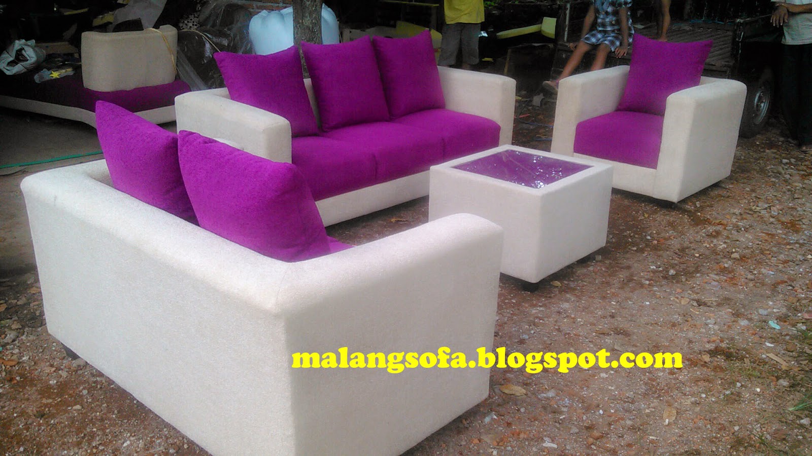 SOFA MINIMALIS 321 UNGU MEJA MALANG Sofa Malang