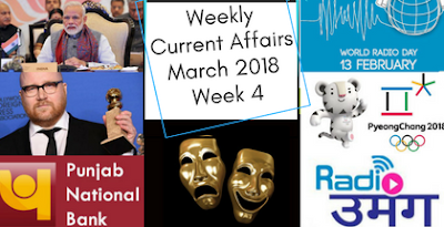 Weekly Current Affairs March 2018: Week IV