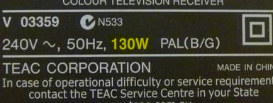 Tv Power Consumption