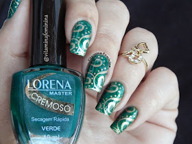 Pond nails com esmalte Lorena Verde