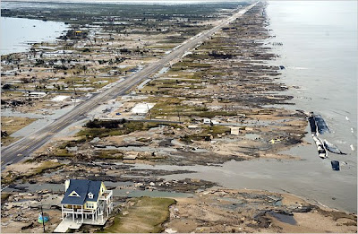 Gilchrist, Texas on the Bolivar Peninsula after Hurricane Ike