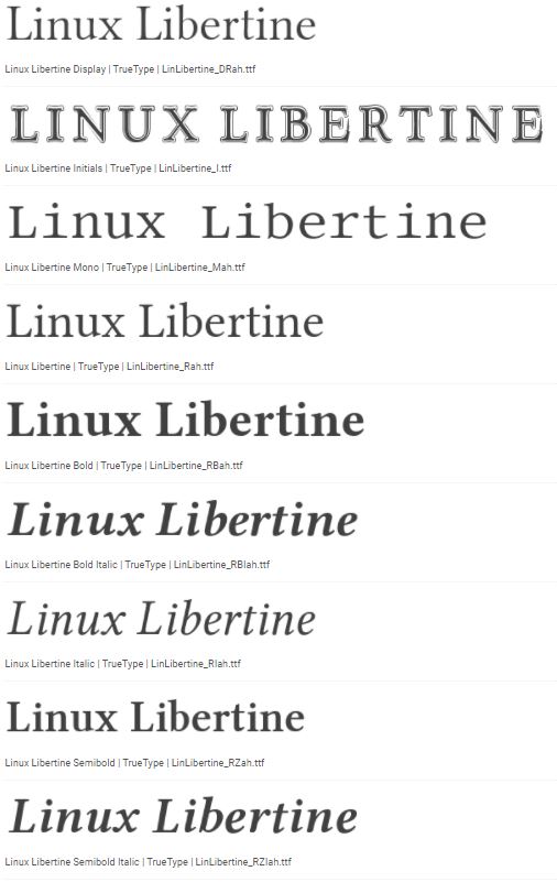 font linux libertine comercial use