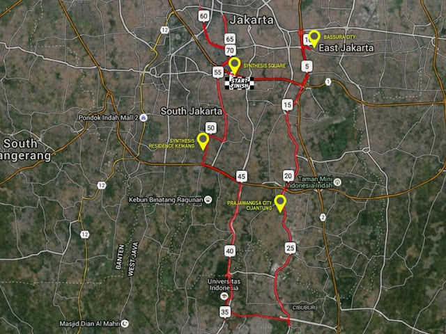 Event Sepeda Jakarta - rutenya Synthesis Merdeka Ride