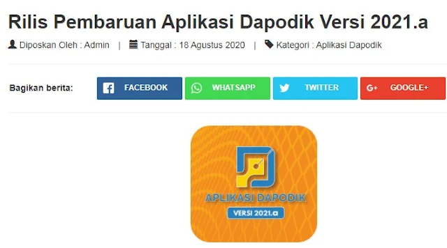 Cara Install Download Registrasi Login Aplikasi Dapodik 2021.a Terbaru Update 18 Agustus 2020