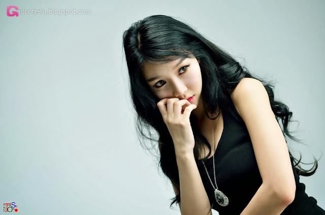 1 Go Jung Ah in black -Very cute asian girl - girlcute4u.blogspot.com