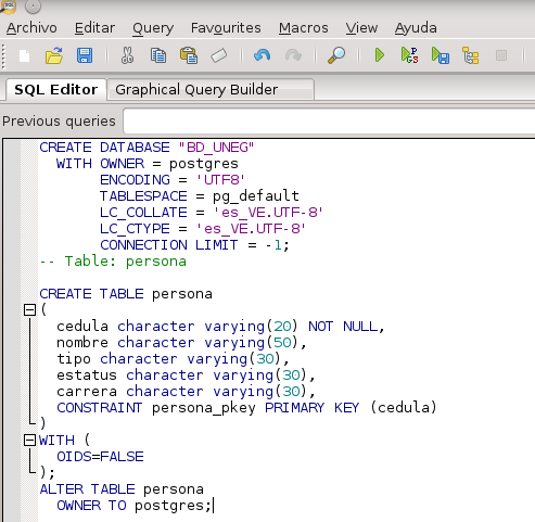 Postgres create table bool