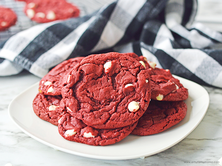 Red Velvet Cake Mix Cookies