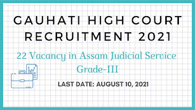 Gauhati High Court Recruitment 2021- 22 Vacancy In Assam Judicial Service Grade III.