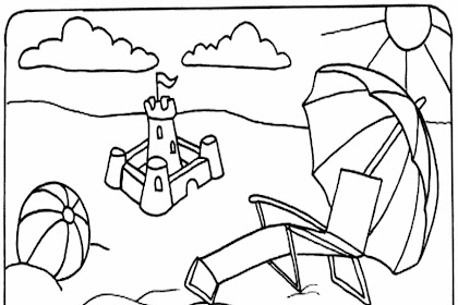 beach fun coloring page Beach coloring pages for kids