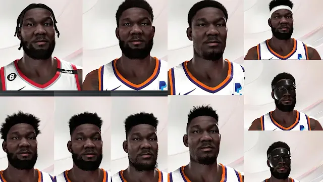 NBA 2K24 Deandre Ayton Cyberface Update (11 Hairstyles)