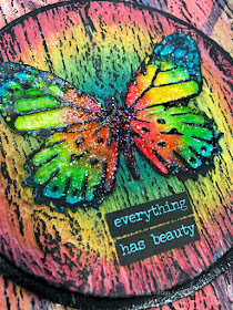 Canvas featuring Tim Holtz 3-D Texture Fades  - Lumbar and Butterfly Duo.