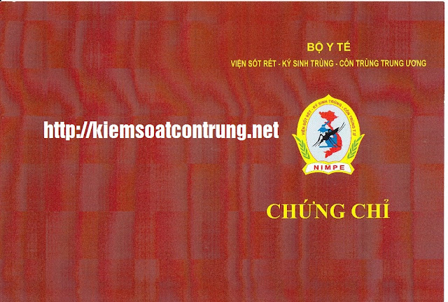 Chứng chỉ bồi dưỡng nghiệp vụ, kỹ năng phòng chống côn trùng