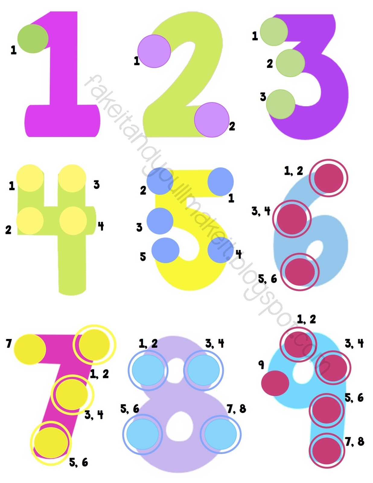 touch math worksheets printable touchmath free